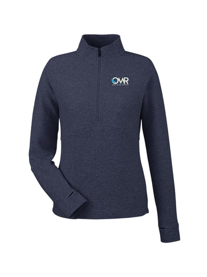 OMR103. North End Women's Spirit Textured Quarter-Zip Pullover