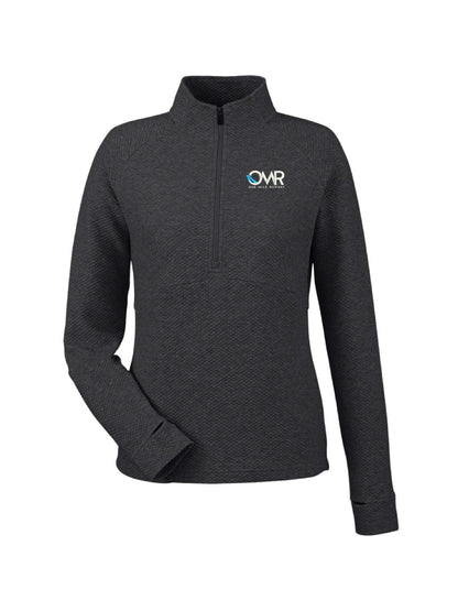 OMR103. North End Women's Spirit Textured Quarter-Zip Pullover