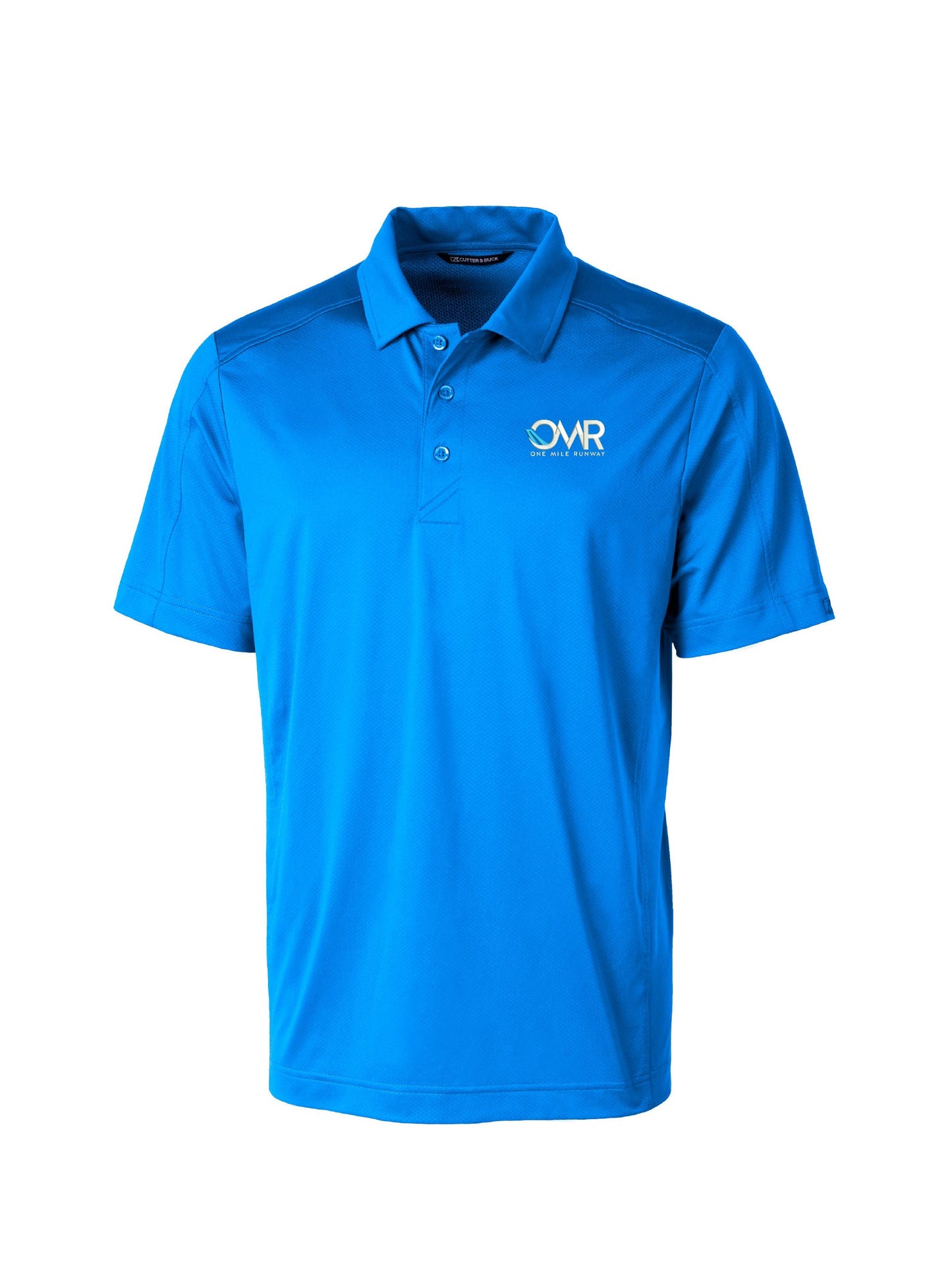OMR201. Cutter & Buck Prospect Eco Textured Stretch Recycled Mens Short Sleeve Polo