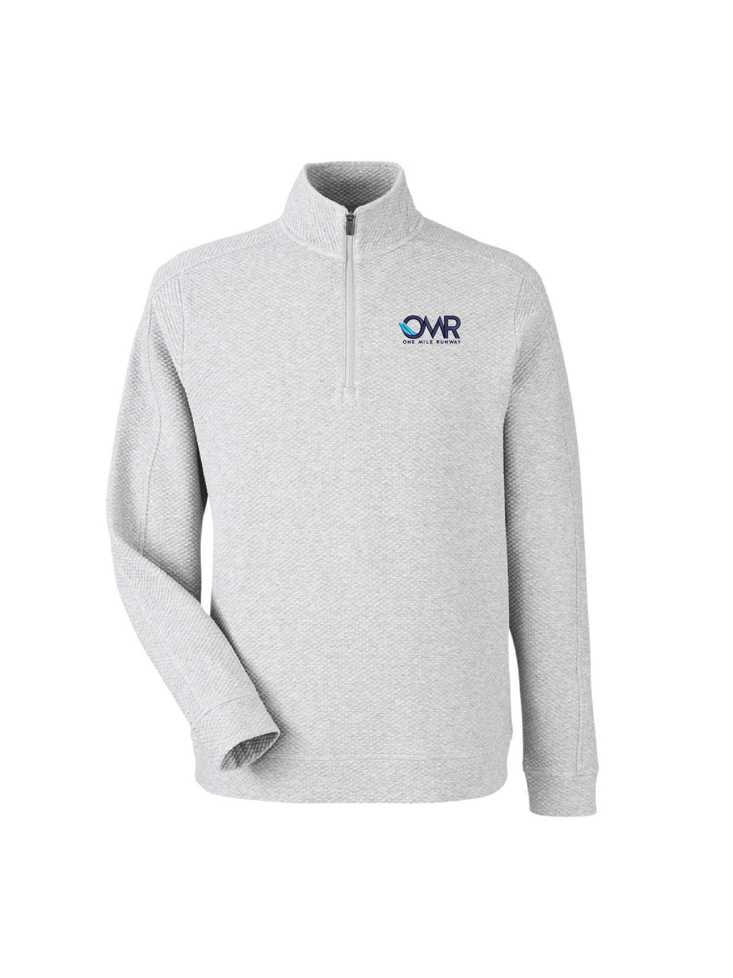 OMR205. North End Men's Spirit Textured Quarter-Zip Pullover