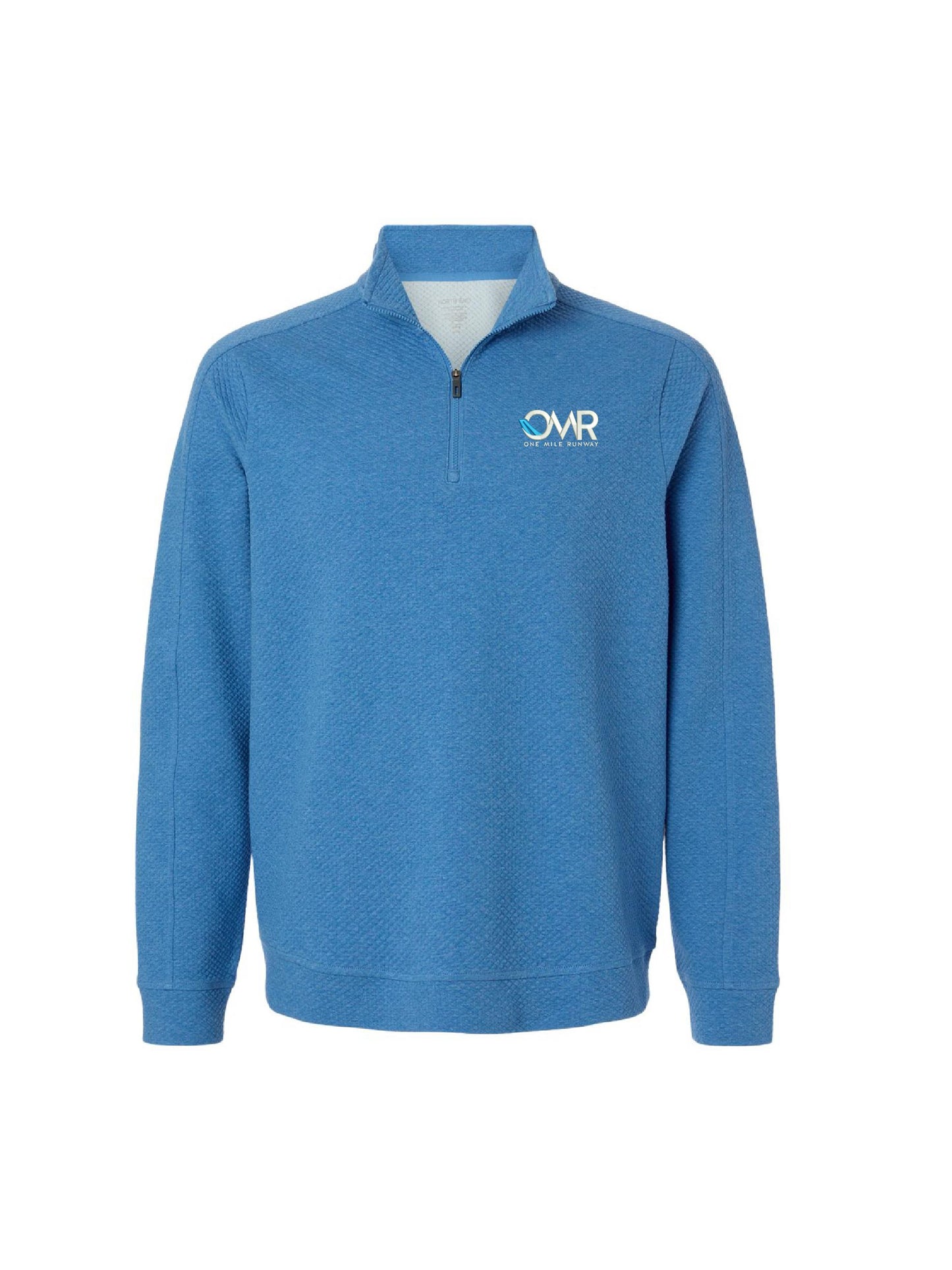 OMR205. North End Men's Spirit Textured Quarter-Zip Pullover