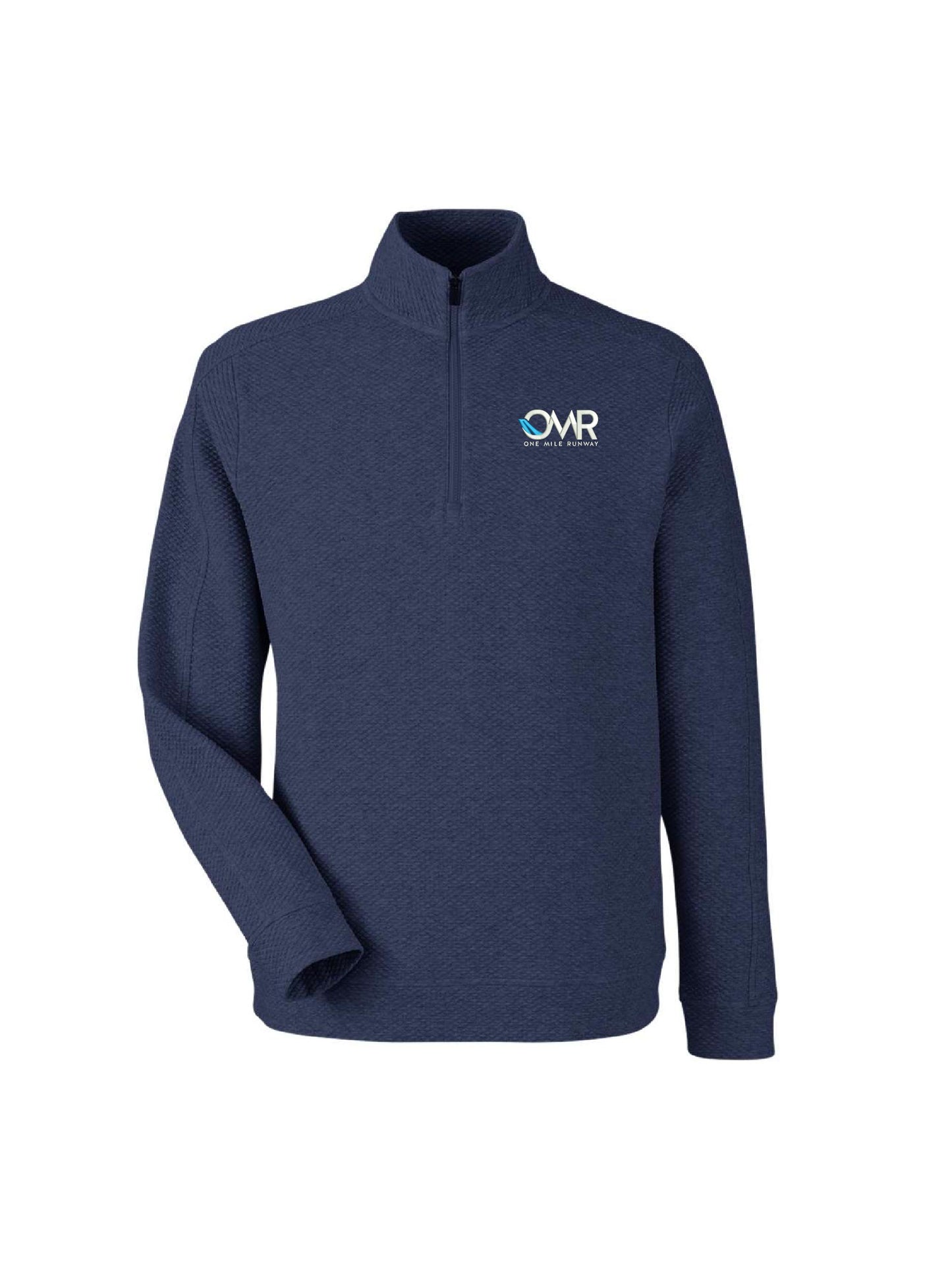 OMR205. North End Men's Spirit Textured Quarter-Zip Pullover