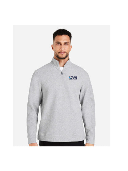OMR205. North End Men's Spirit Textured Quarter-Zip Pullover