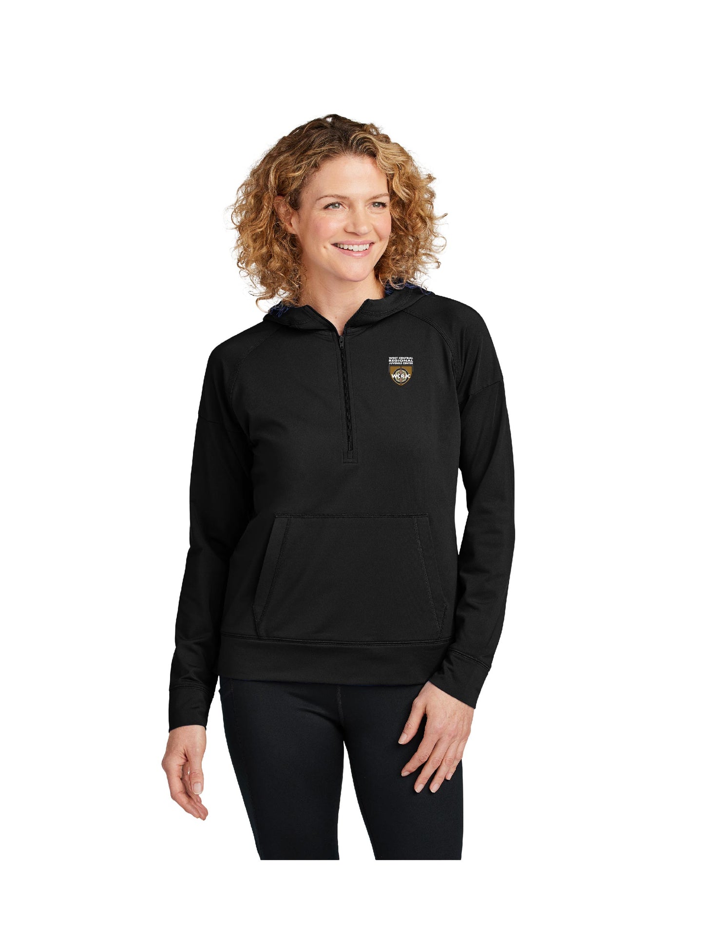 WRJ104. Sport-Tek® Ladies Sport-Wick® Stretch 1/2-Zip Hoodie