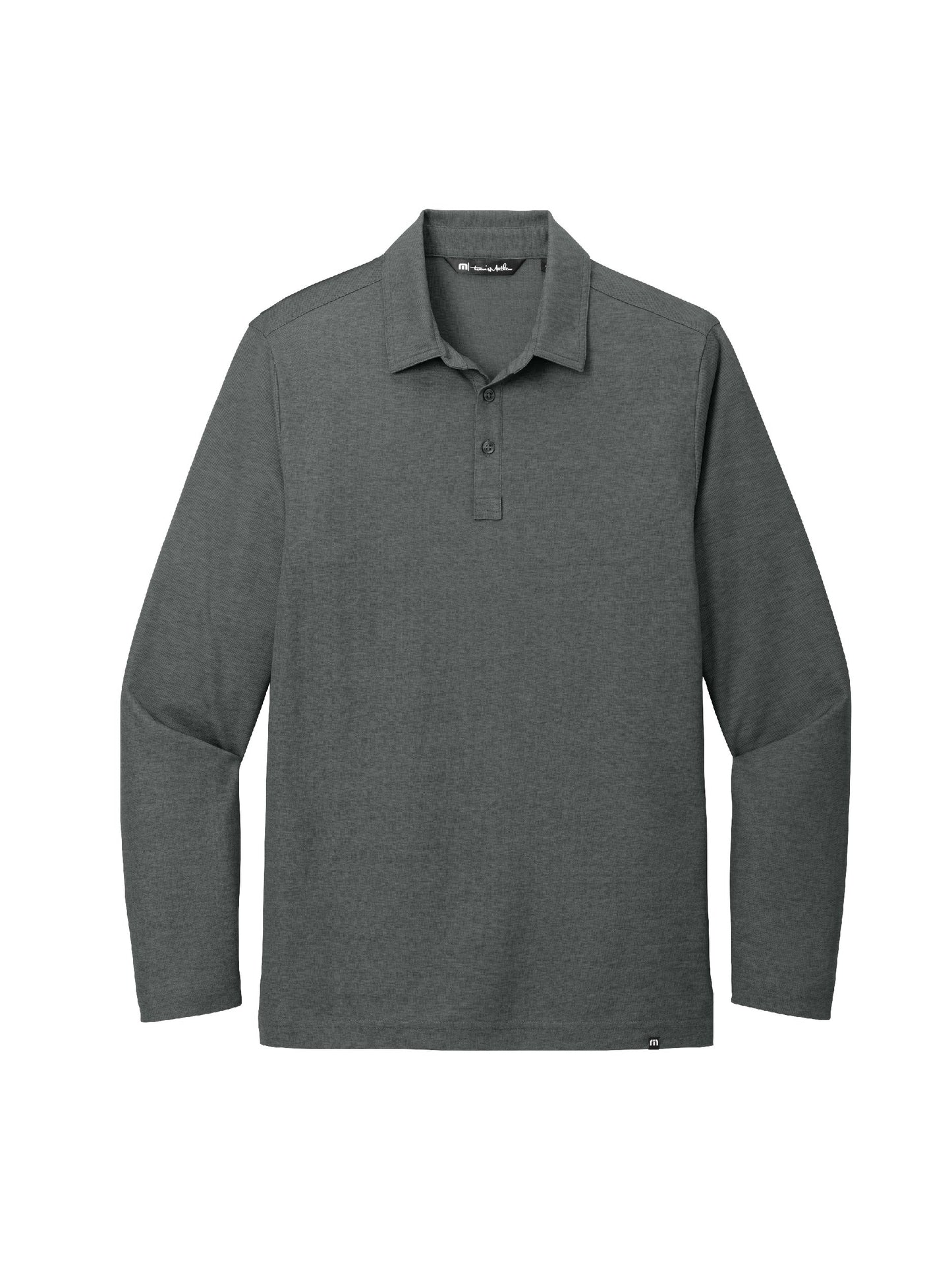 RDOT206. TravisMathew Oceanside Heather Long Sleeve Polo