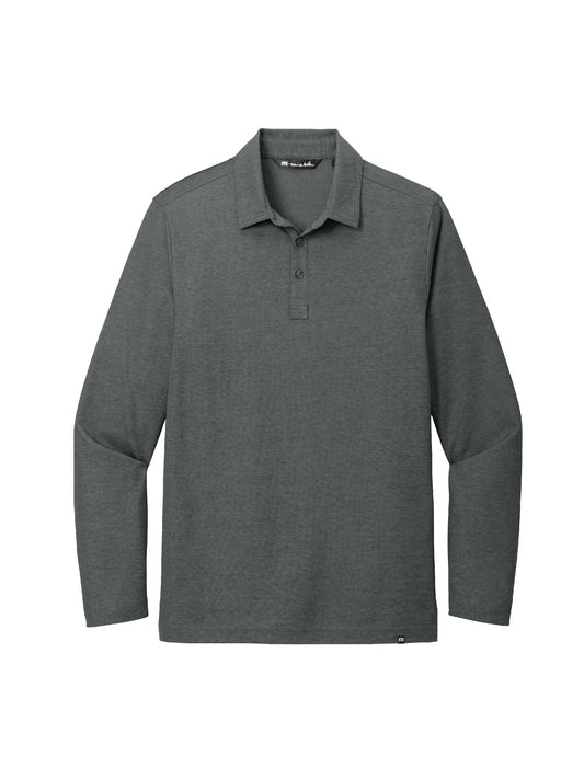 RDOT206. TravisMathew Oceanside Heather Long Sleeve Polo