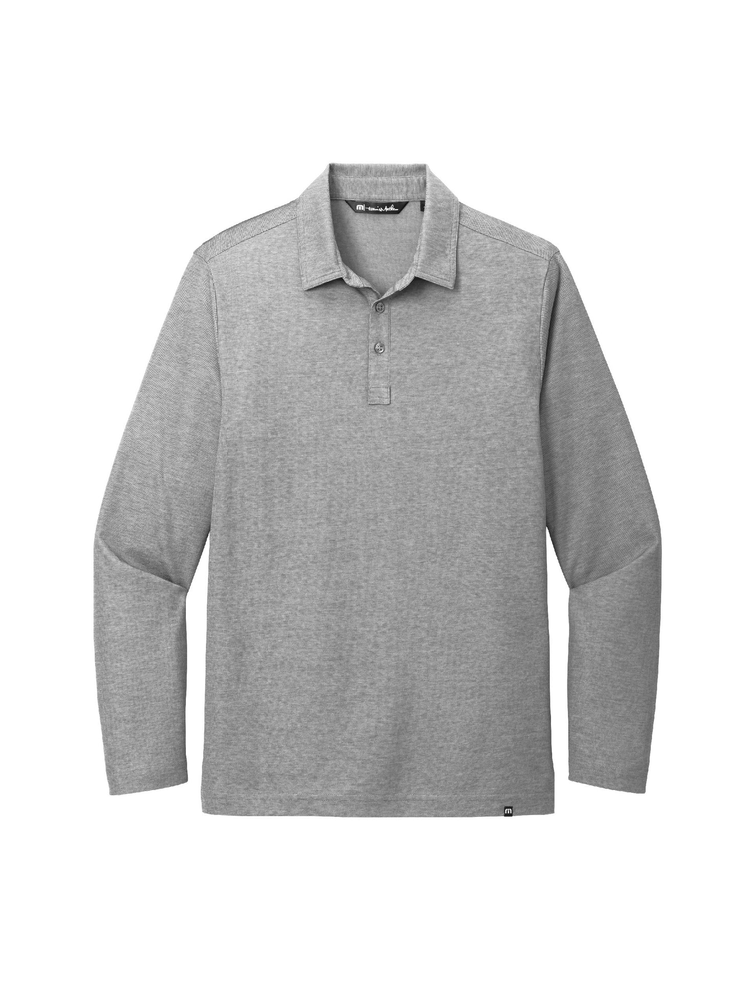 RDOT206. TravisMathew Oceanside Heather Long Sleeve Polo