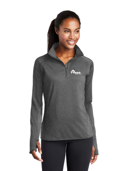 RDOU102. Sport-Tek® Ladies Sport-Wick® Stretch 1/4-Zip Pullover