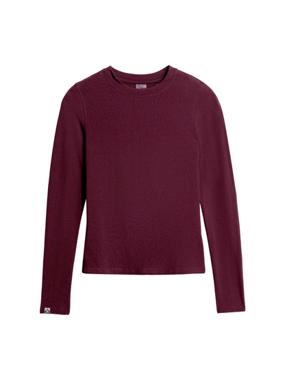 RR46-132. Women's Varsity High Stretch Fitted Long Sleeve T-Shirt