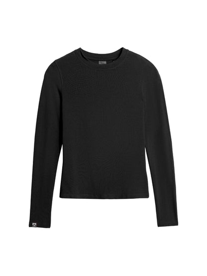 RR46-132. Women's Varsity High Stretch Fitted Long Sleeve T-Shirt