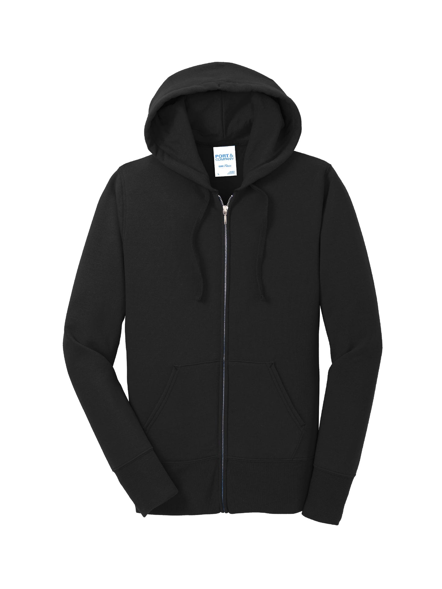 RR46-104. Port & Company® Women's Core Fleece Full-Zip Hooded Sweatshirt