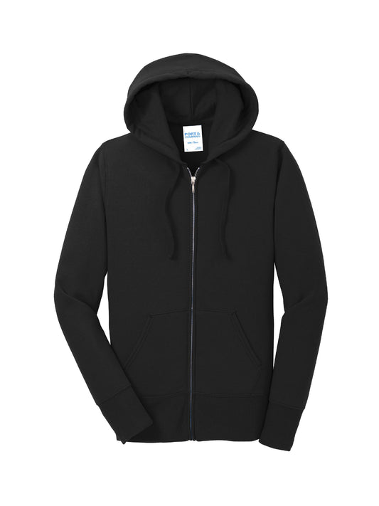 RR46-104. Port & Company® Women's Core Fleece Full-Zip Hooded Sweatshirt
