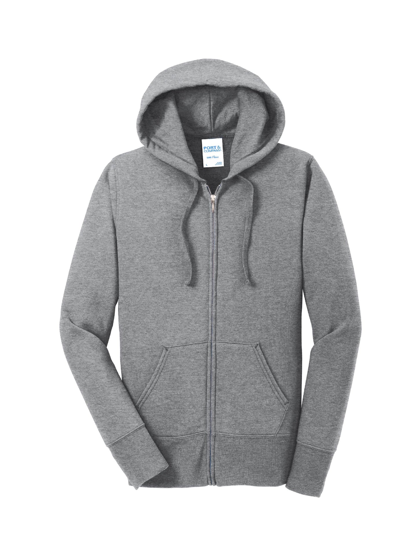 RR46-104. Port & Company® Women's Core Fleece Full-Zip Hooded Sweatshirt