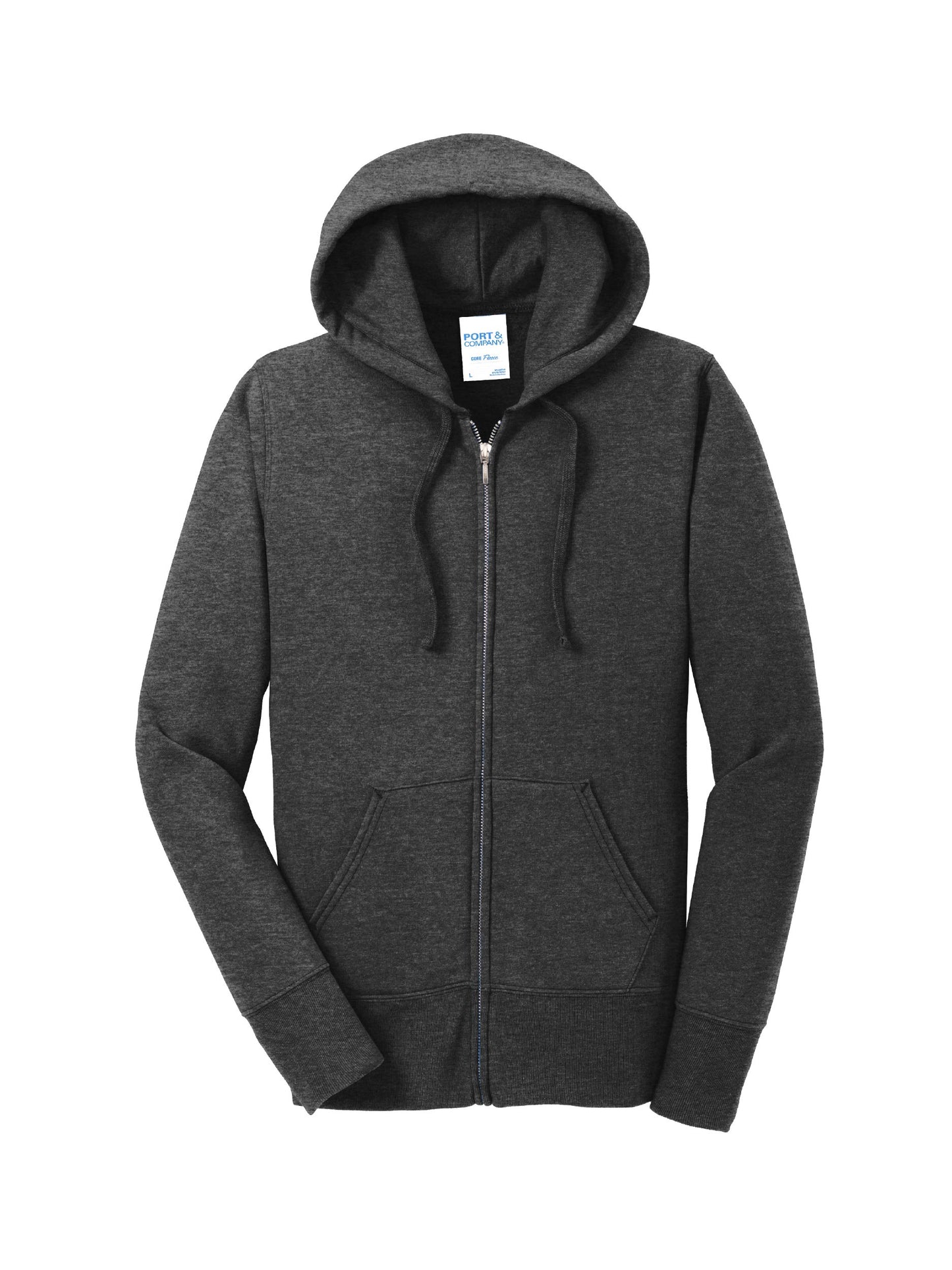 RR46-104. Port & Company® Women's Core Fleece Full-Zip Hooded Sweatshirt