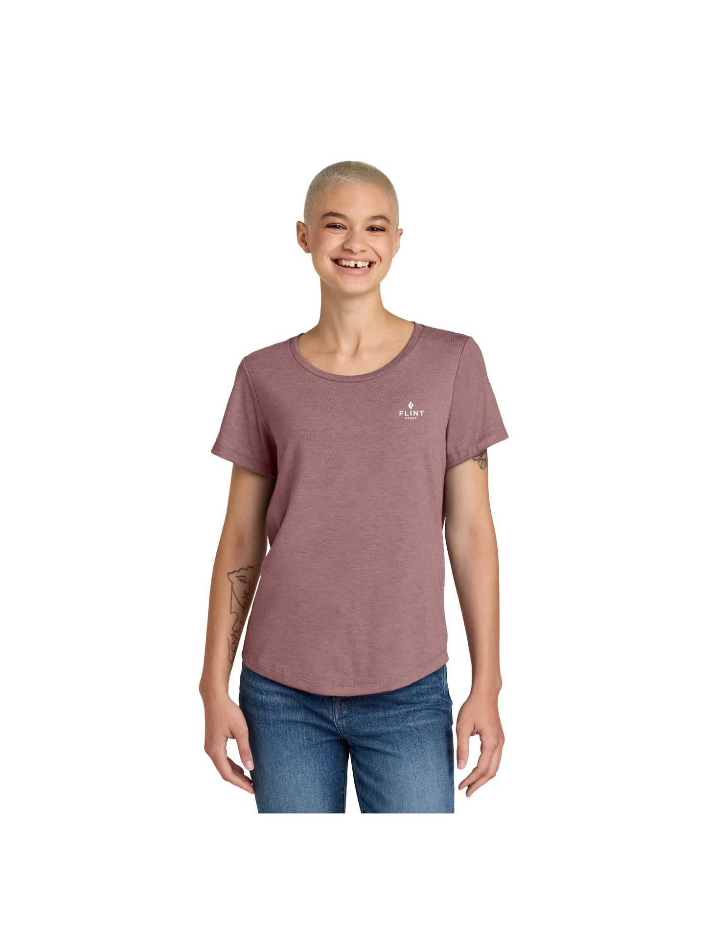 RR46-118. Allmade Women's Relaxed Tri-Blend Scoop Neck Tee