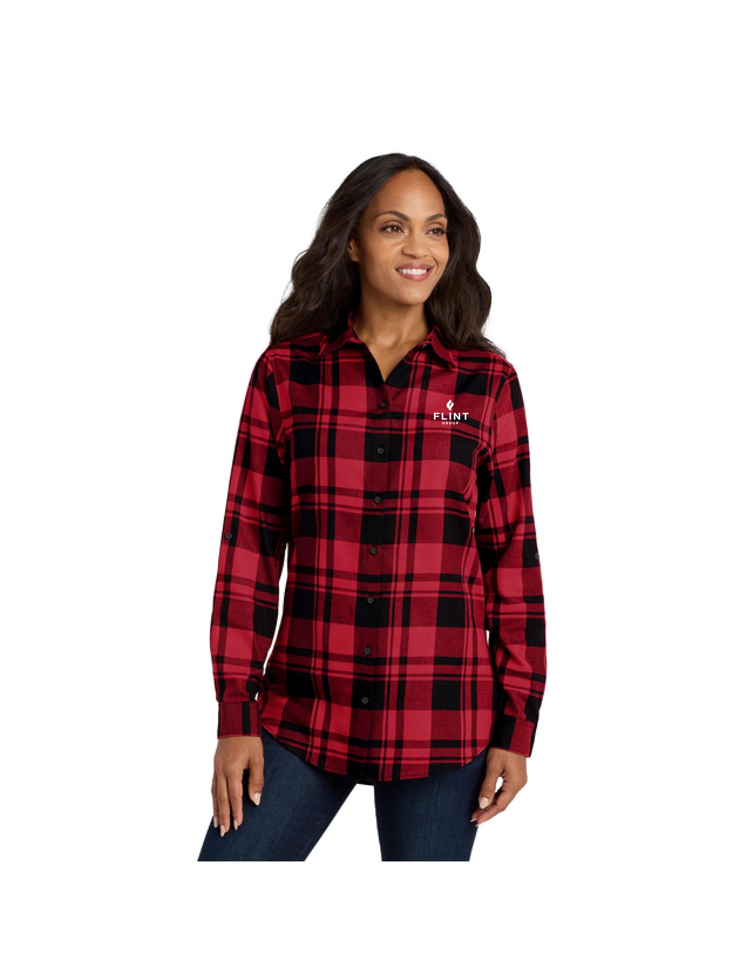 RR46-119. Port Authority Women's Plaid Flannel Tunic