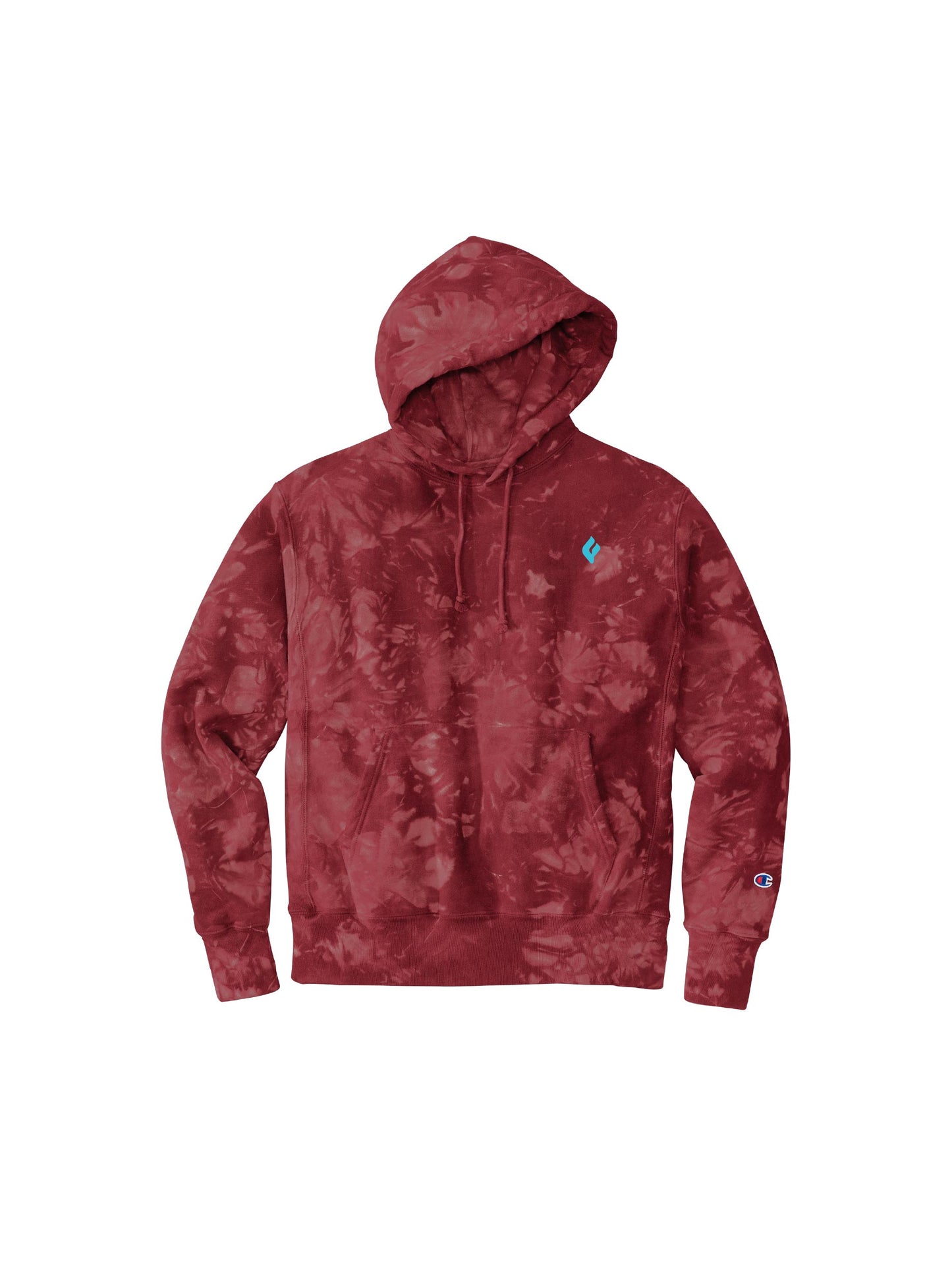 RR46-313. Champion Reverse Weave Scrunch-Dye Tie-Dye Hooded Sweatshirt