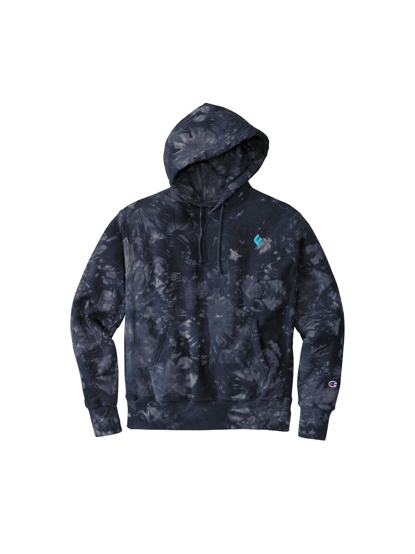 RR46-313. Champion Reverse Weave Scrunch-Dye Tie-Dye Hooded Sweatshirt