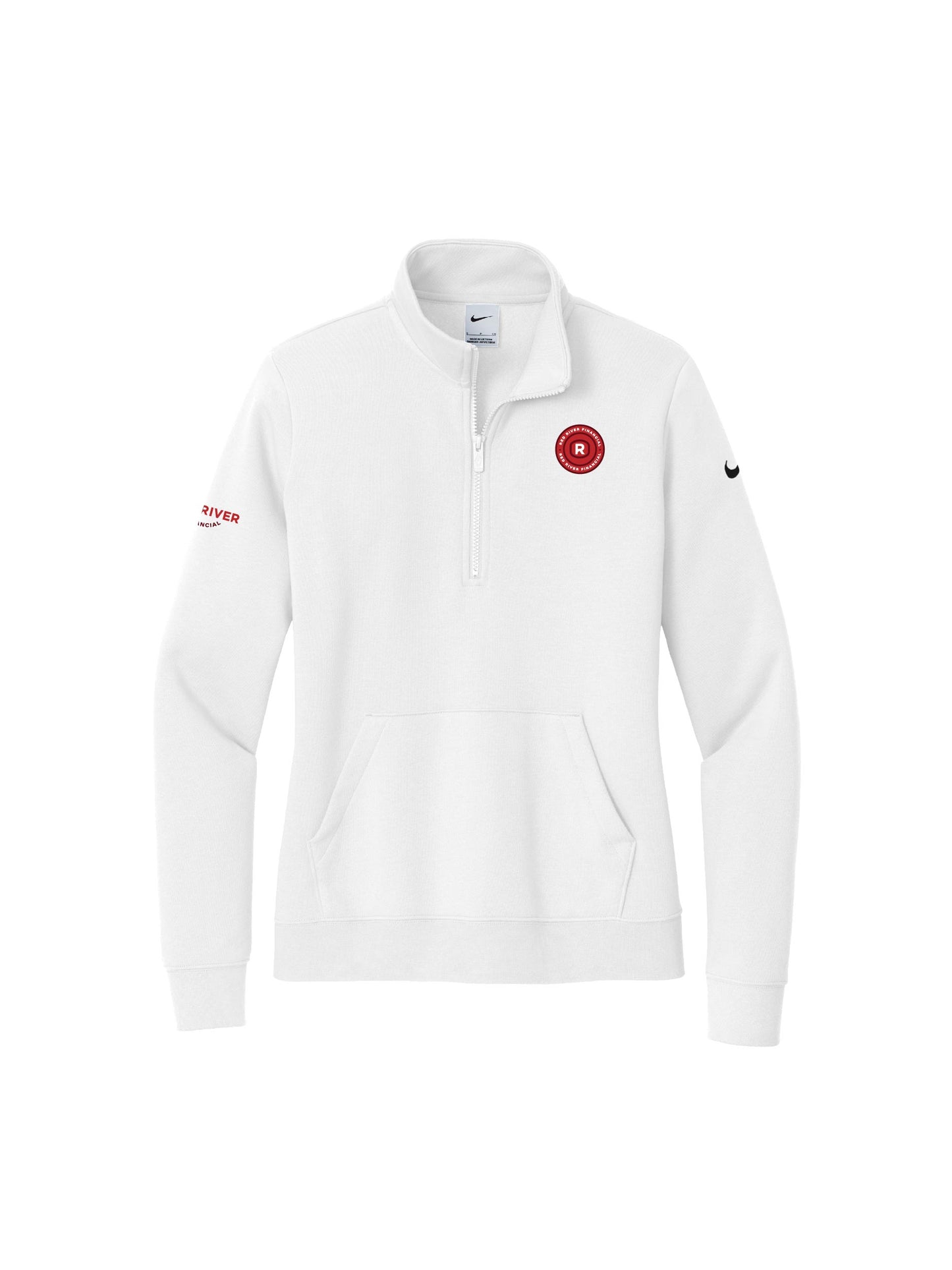 RRF109. Nike Women's Club Fleece Sleeve Swoosh 1/2-Zip