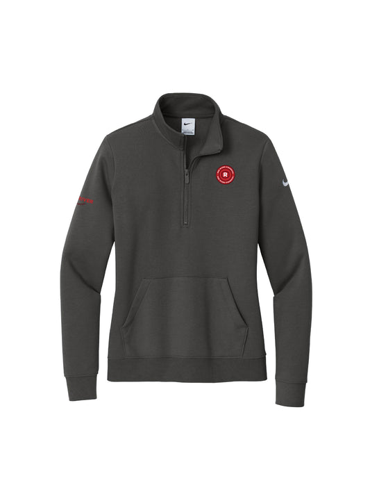 RRF109. Nike Women's Club Fleece Sleeve Swoosh 1/2-Zip