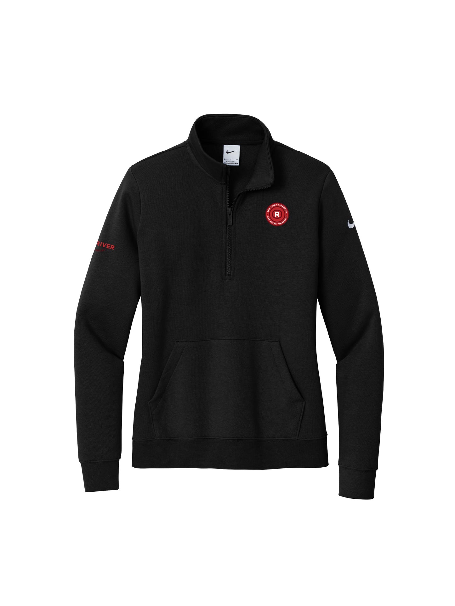 RRF109. Nike Women's Club Fleece Sleeve Swoosh 1/2-Zip