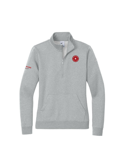 RRF109. Nike Women's Club Fleece Sleeve Swoosh 1/2-Zip