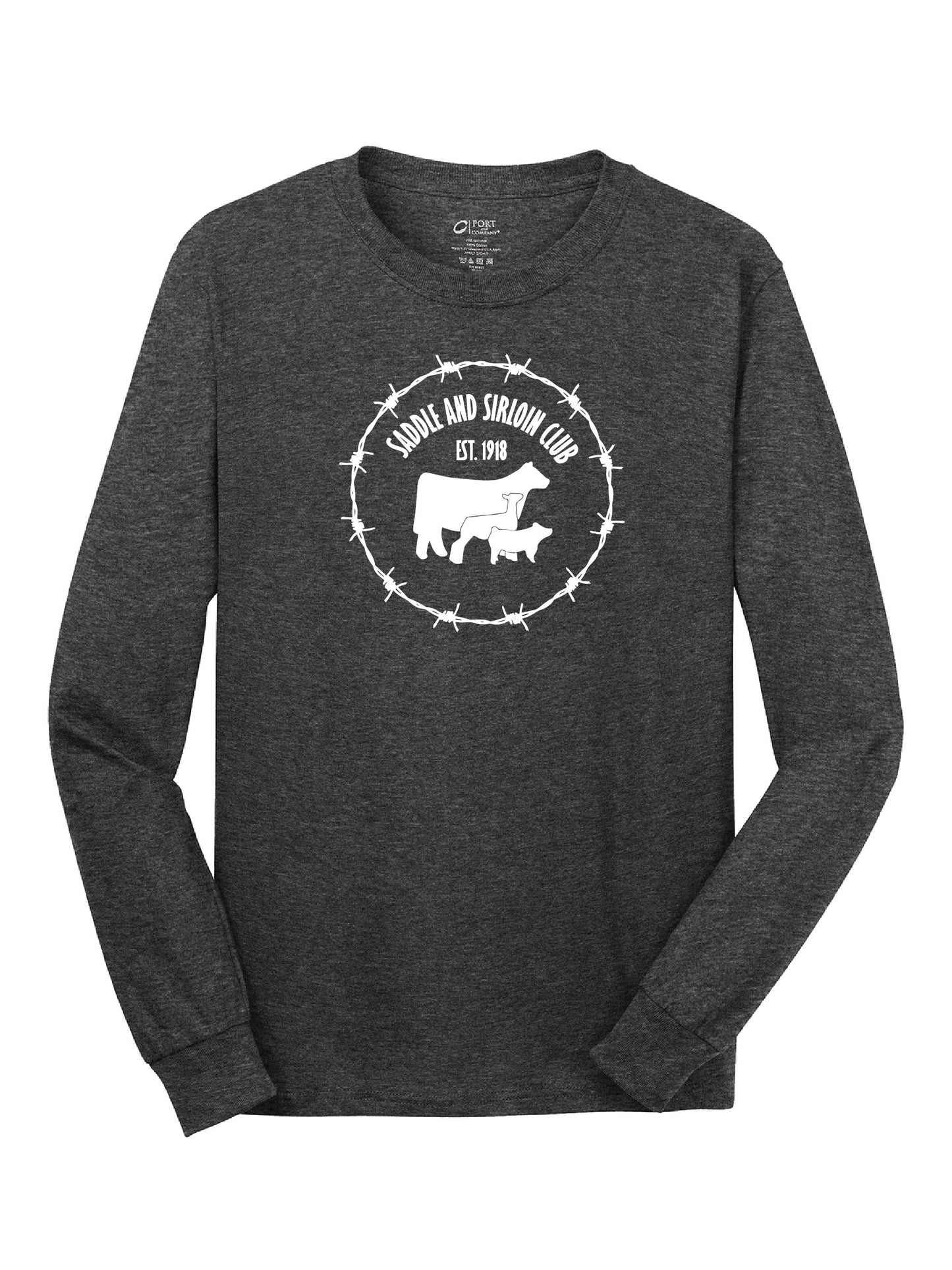 NDSUUS302: Port & Company Men's Long Sleeve Core Cotton T-Shirt