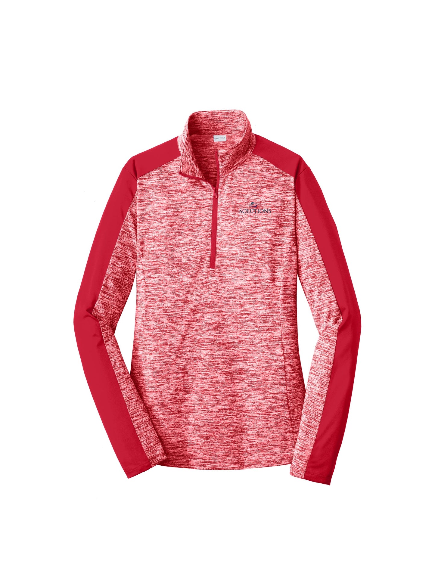 SH102. Women's Sport-Tek® PosiCharge® Electric Heather Colorblock 1/4-Zip Pullover