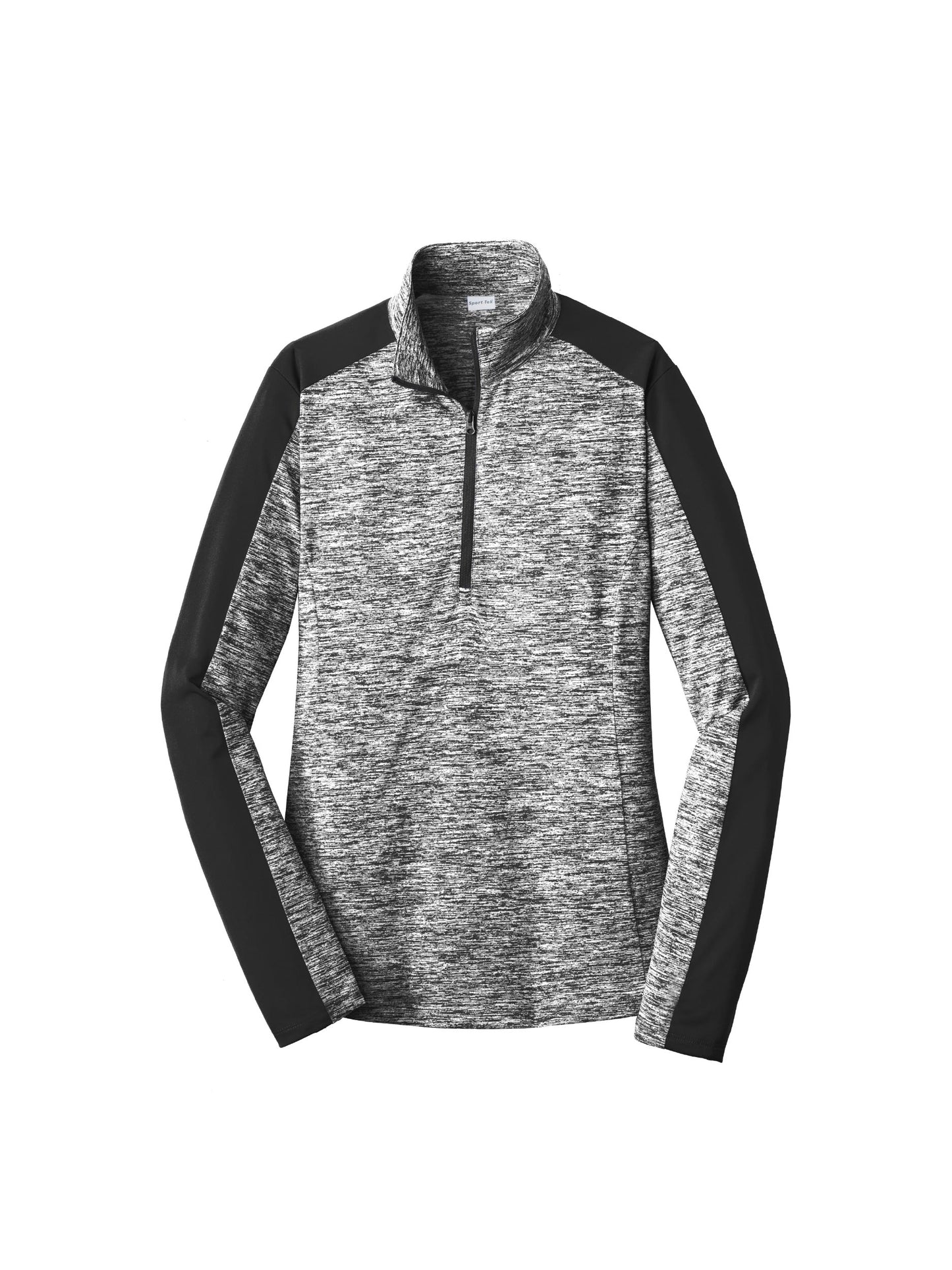 SH102. Women's Sport-Tek® PosiCharge® Electric Heather Colorblock 1/4-Zip Pullover