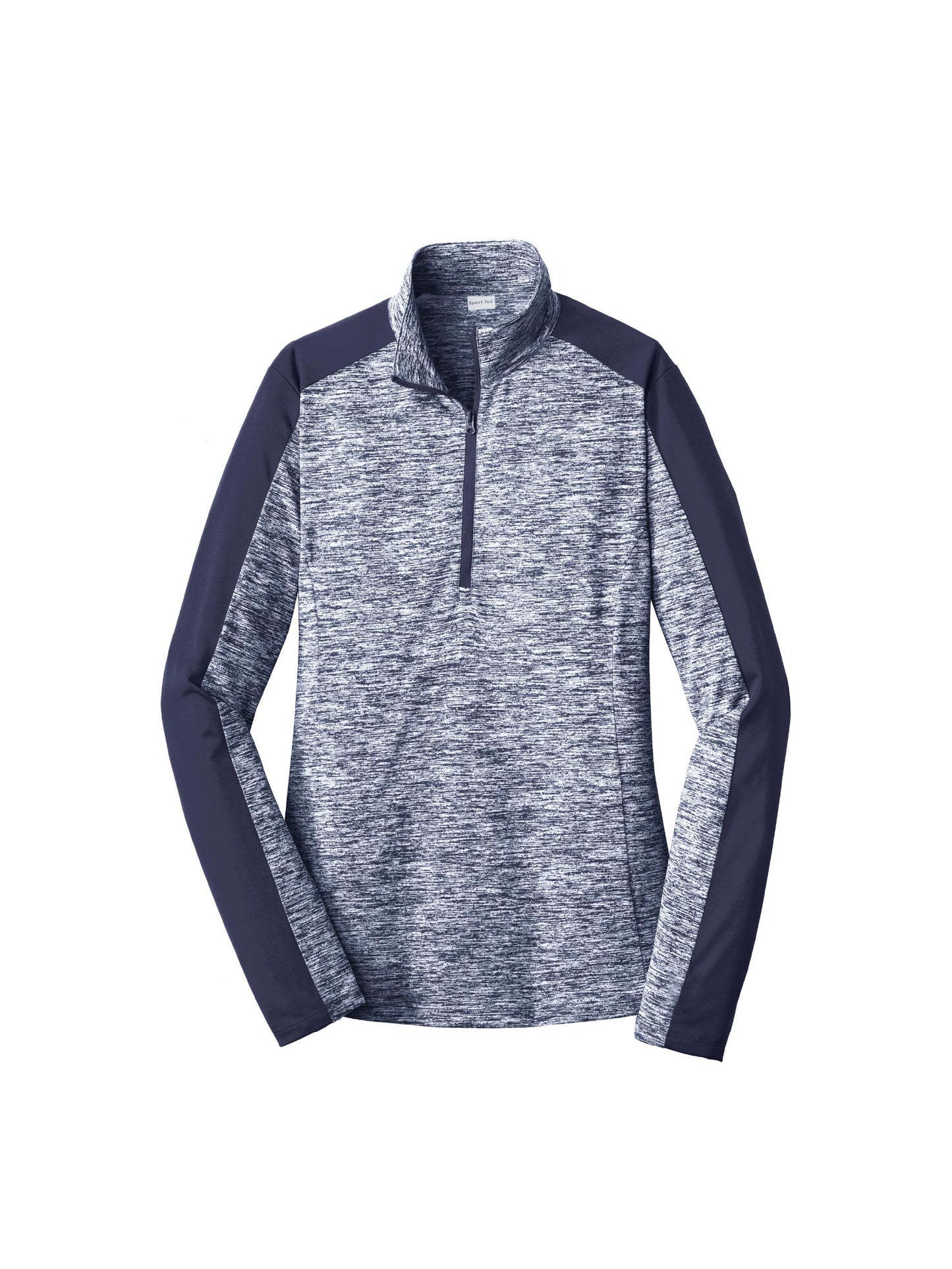 SH102. Women's Sport-Tek® PosiCharge® Electric Heather Colorblock 1/4-Zip Pullover