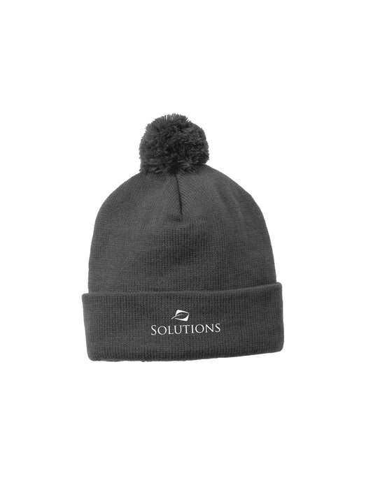 SH401. Sport-Tek ® Solid Pom Pom Beanie