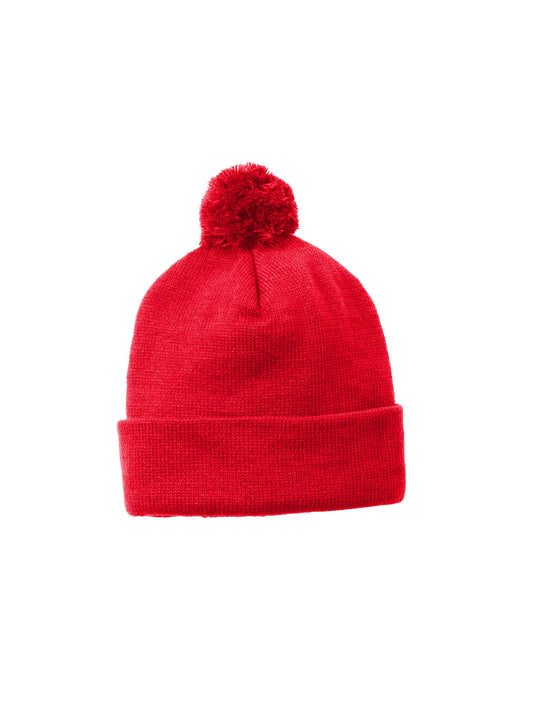 SH401. Sport-Tek ® Solid Pom Pom Beanie