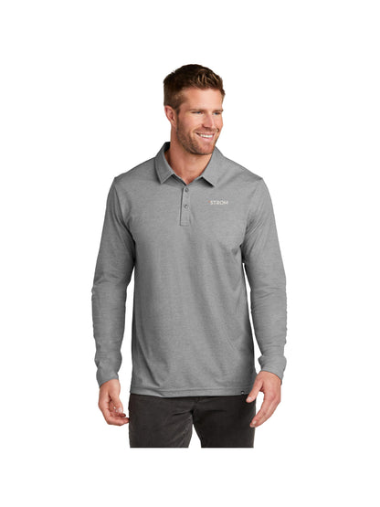 SA205. TravisMathew Oceanside Heather Long Sleeve Polo