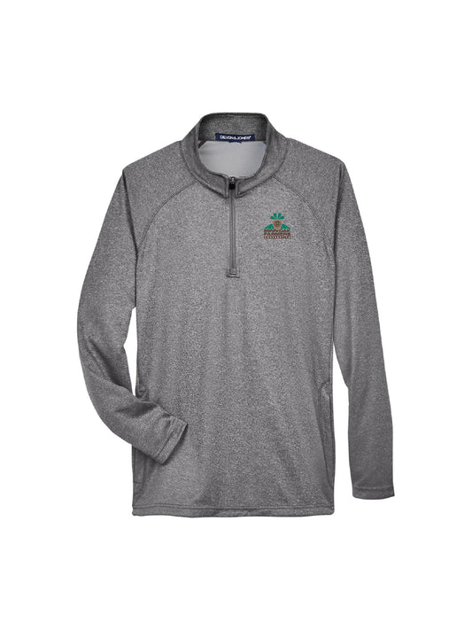 MNDK204. Devon & Jones Men's Stretch Tech-Shell Compass Quarter-Zip