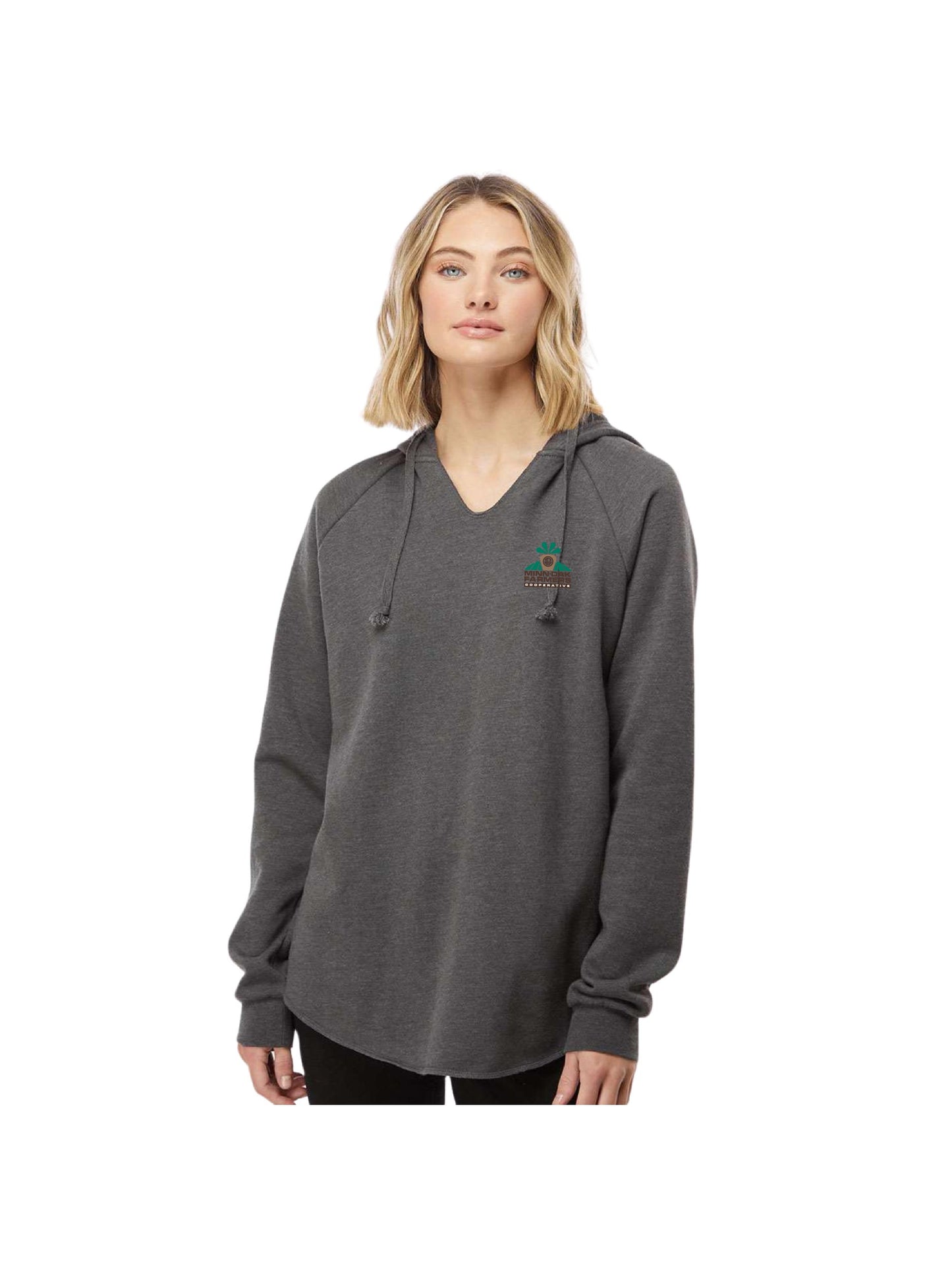 MNDK102. Ladies Lightweight Hooded Sweatshirt
