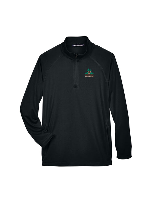 MNDK204. Devon & Jones Men's Stretch Tech-Shell Compass Quarter-Zip