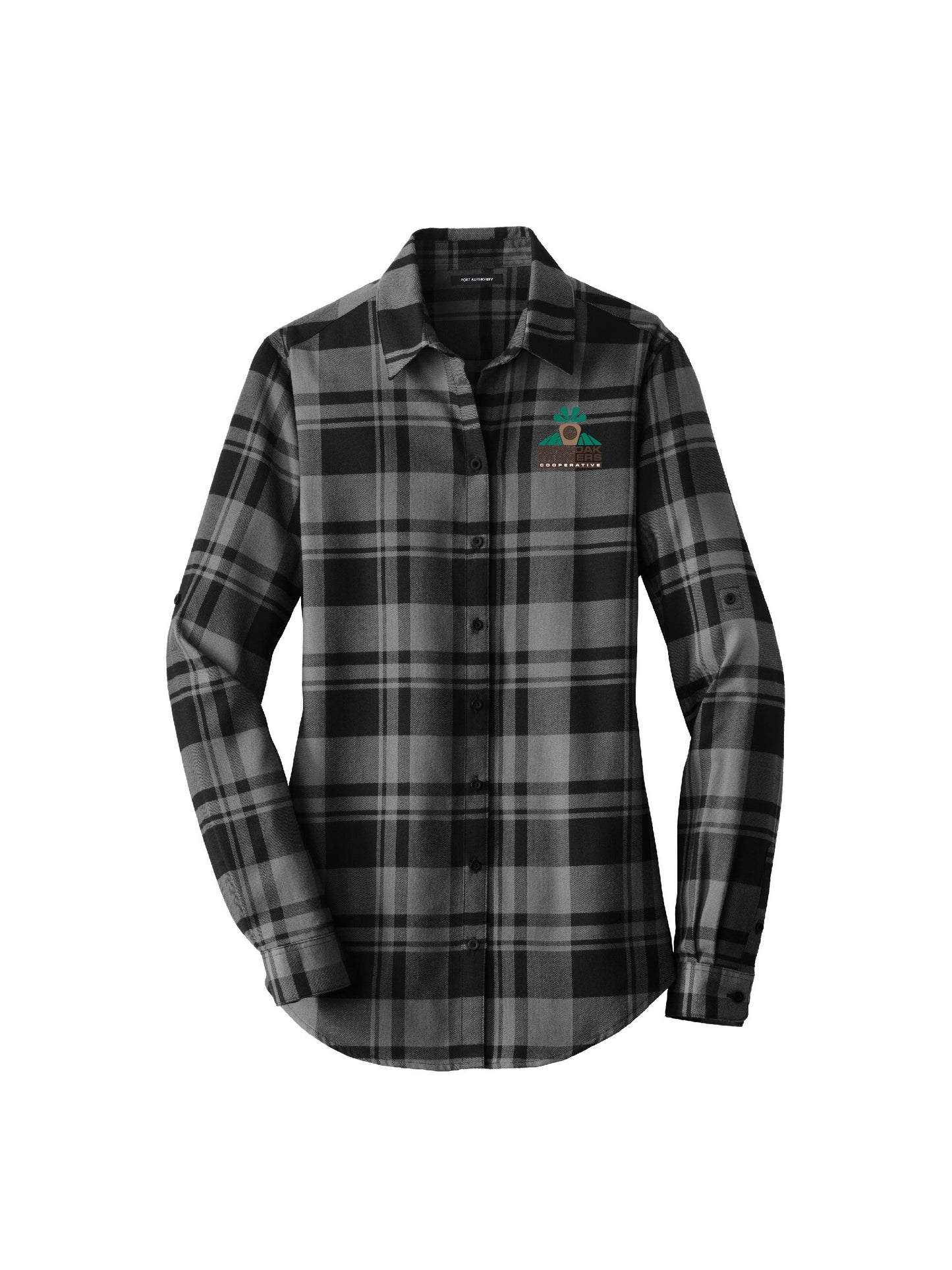 MNDK105. Port Authority Ladies Plaid Flannel Tunic