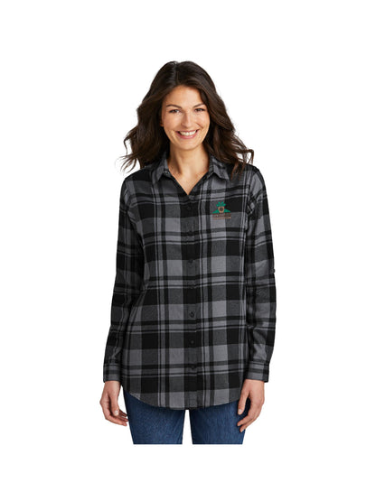 MNDK105. Port Authority Ladies Plaid Flannel Tunic