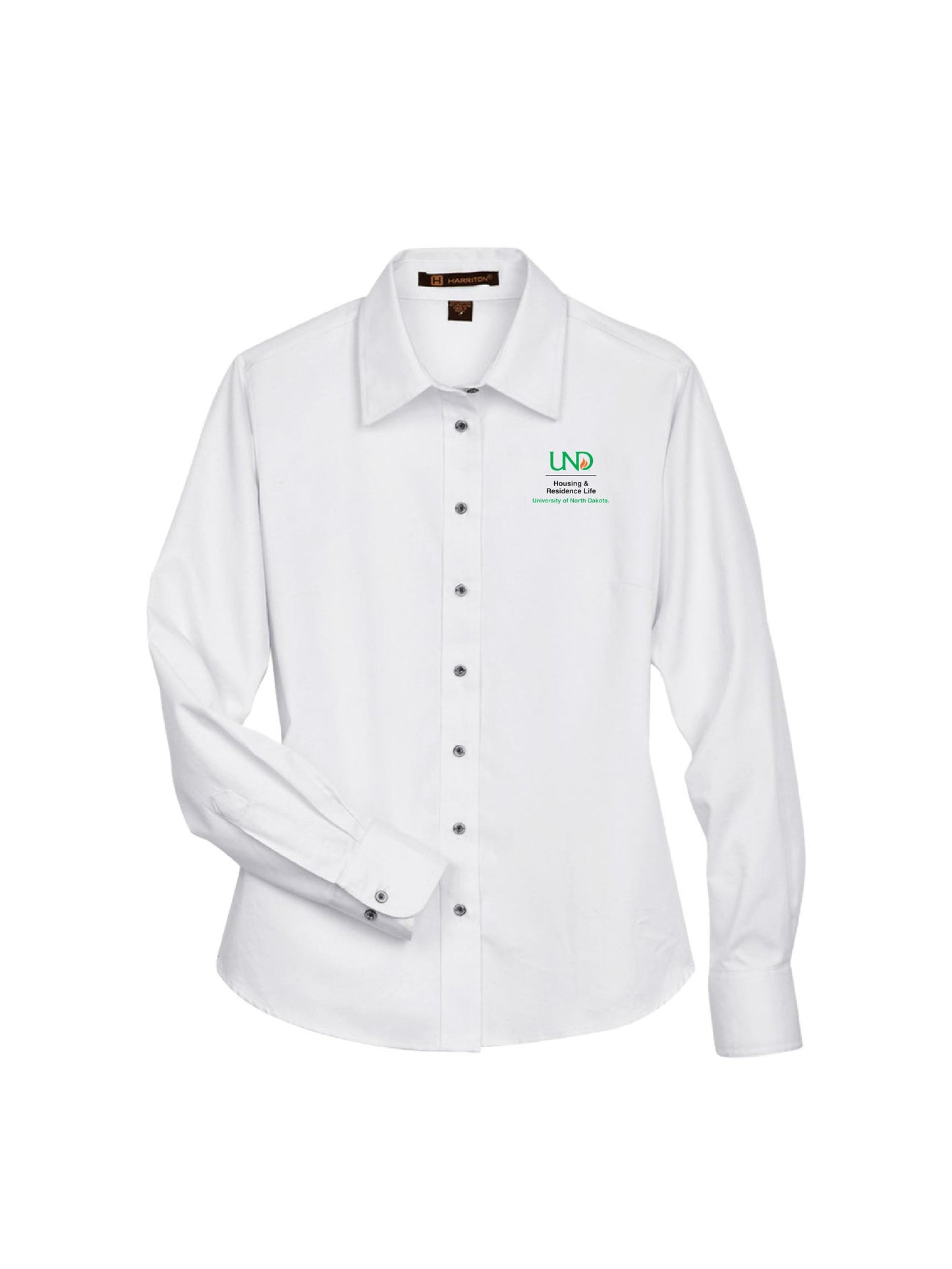 UND103. Harriton Ladies' Easy Blend Twill Long Sleeve