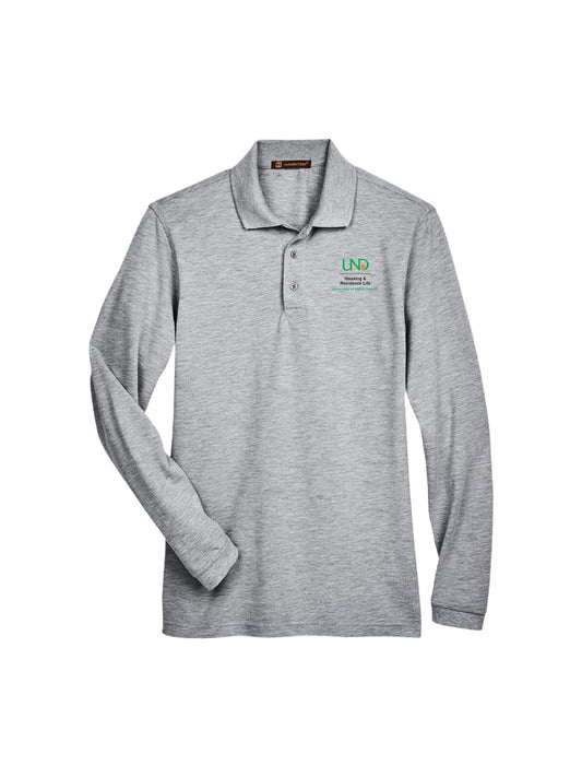 UND203. Harriton Long Sleeve Easy Blend Polo