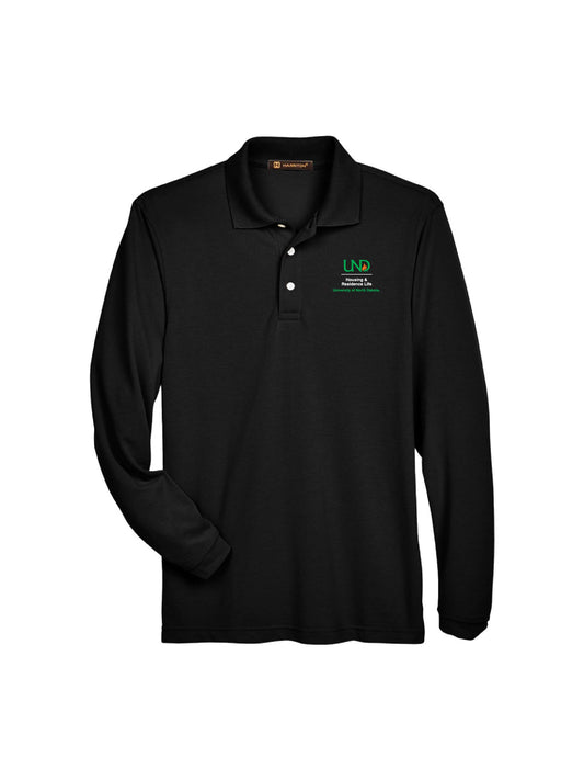 UND203. Harriton Long Sleeve Easy Blend Polo