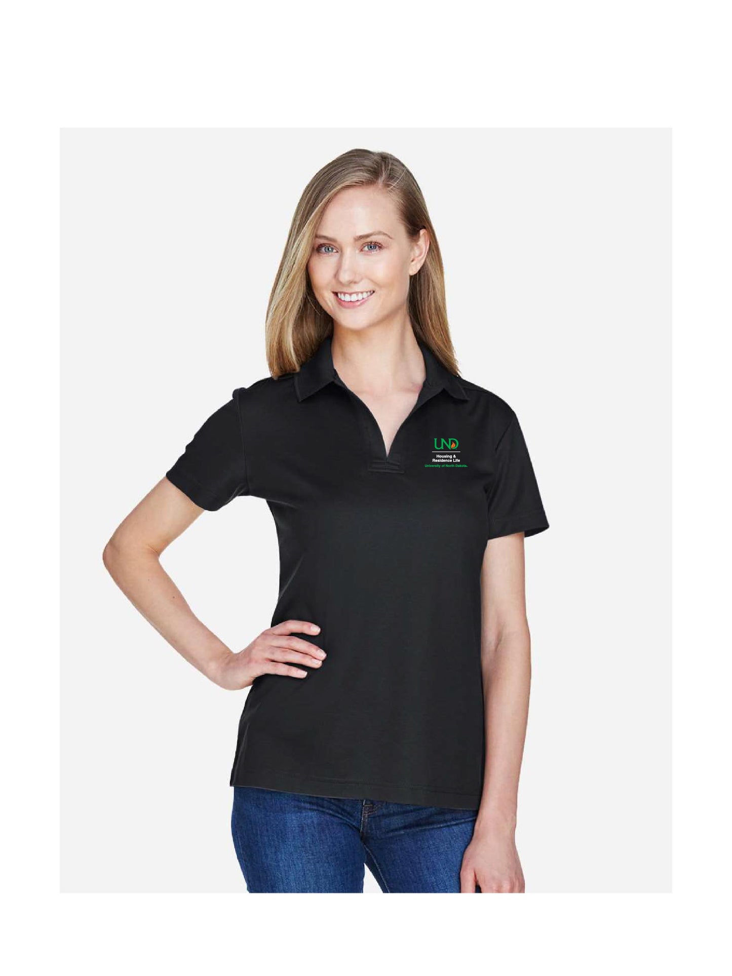 UND116. Women's CrownLux Performance Plaited Polo