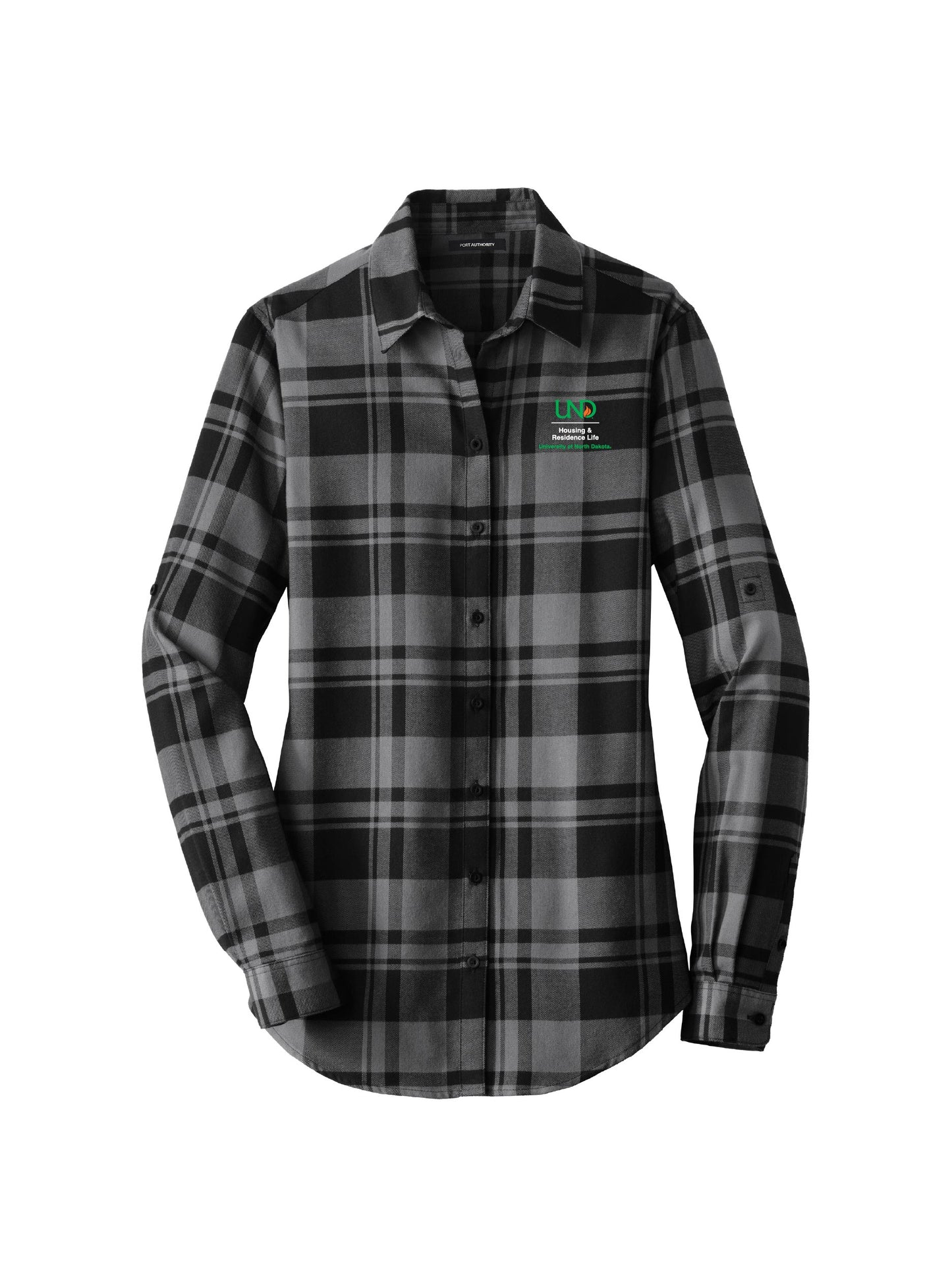 UND120. Port Authority Women's Plaid Flannel Tunic