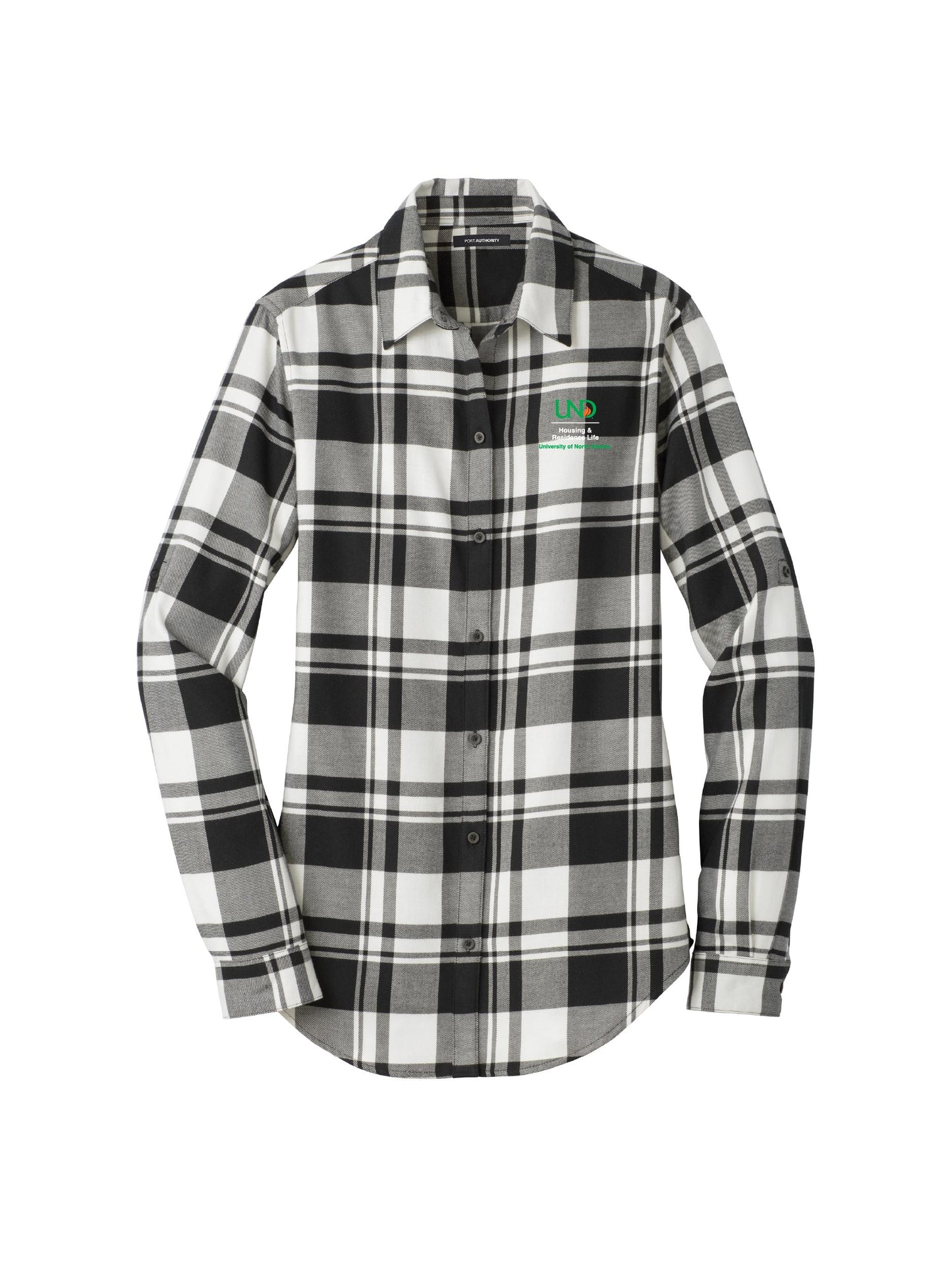 UND120. Port Authority Women's Plaid Flannel Tunic