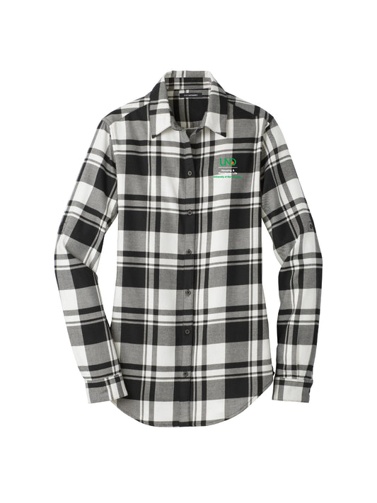UND120. Port Authority Women's Plaid Flannel Tunic
