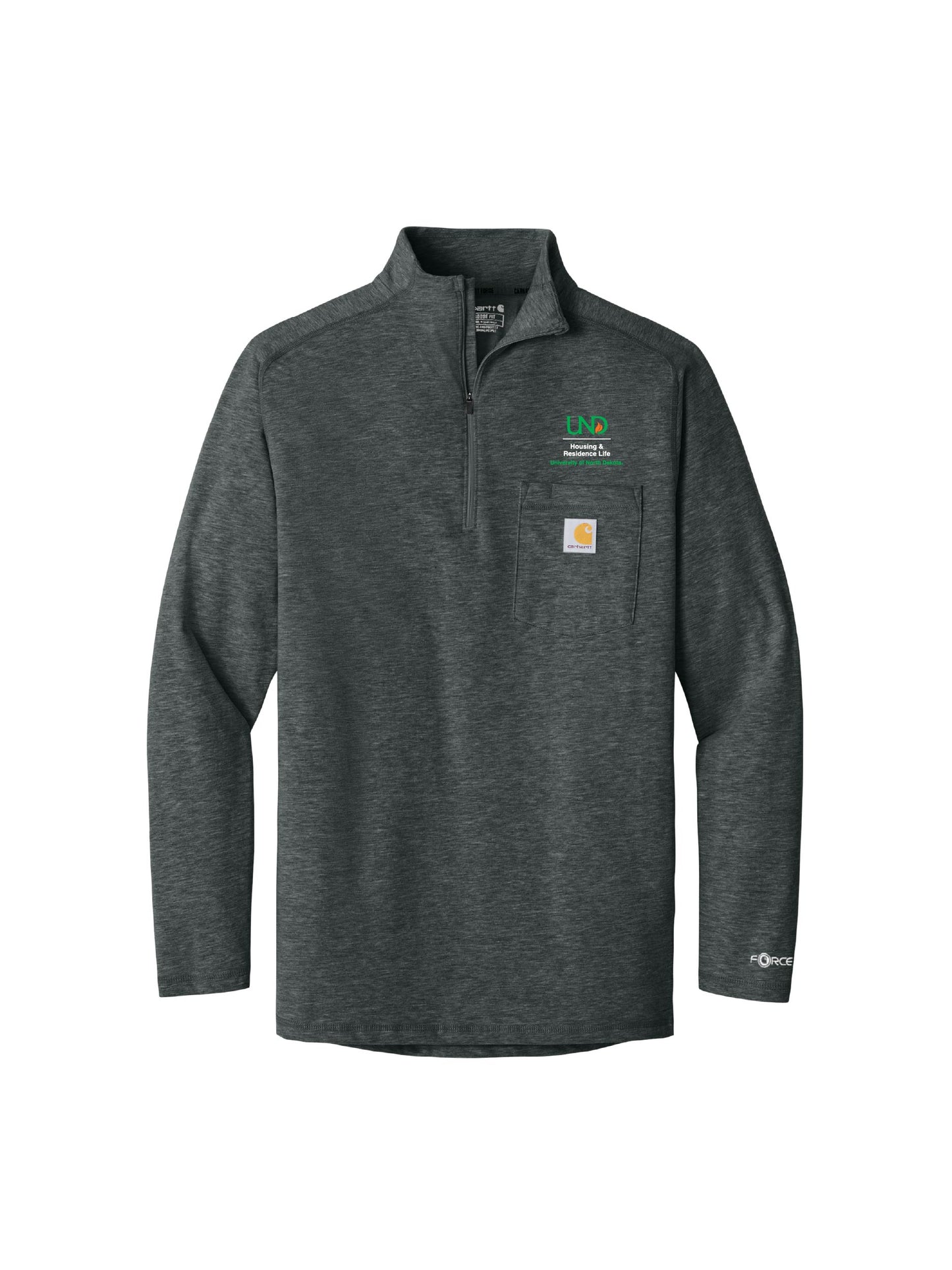 UND251. Carhartt Force® 1/4-Zip Long Sleeve T-Shirt