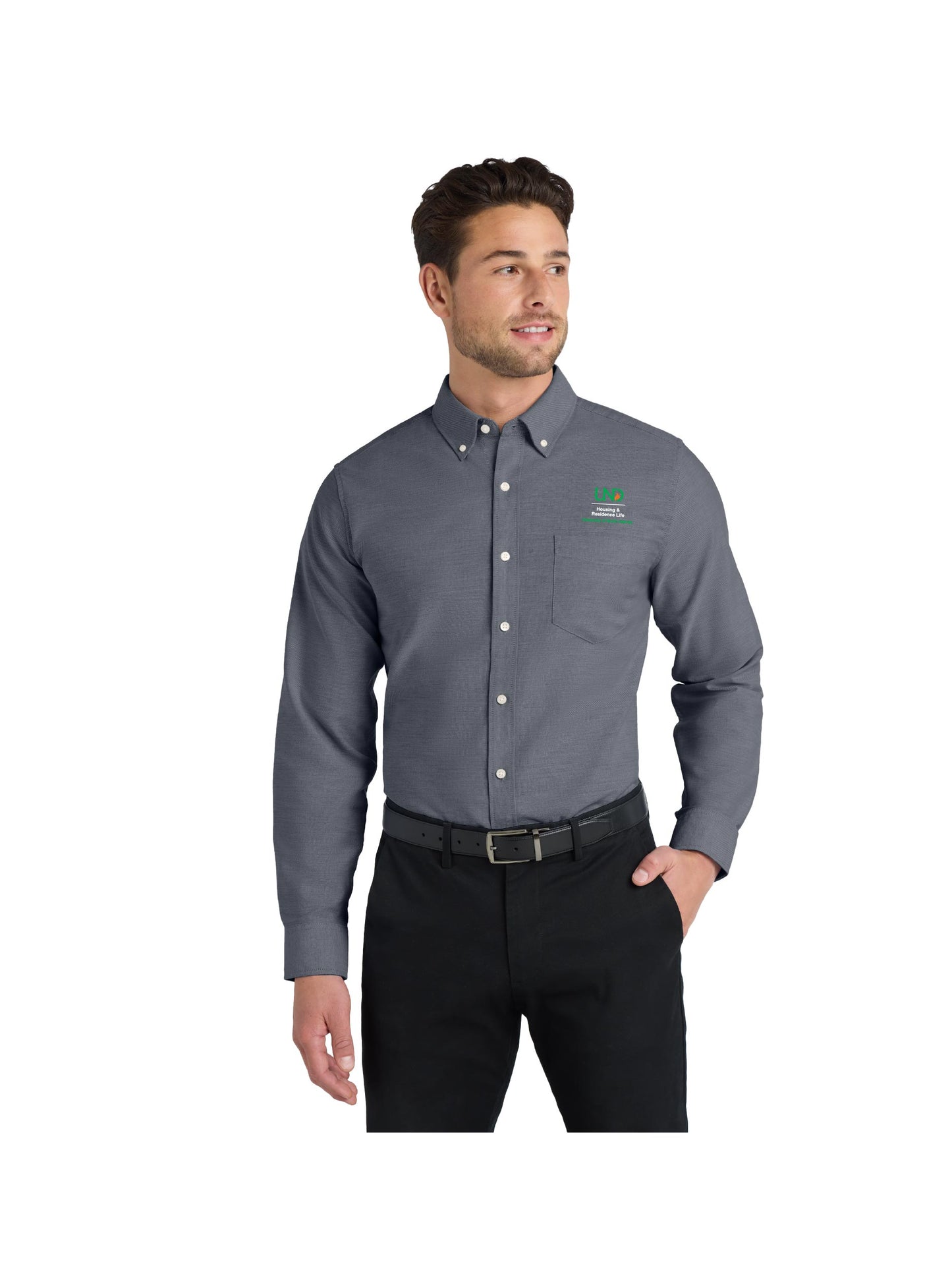 UND256. Port Authority SuperPro Oxford Shirt