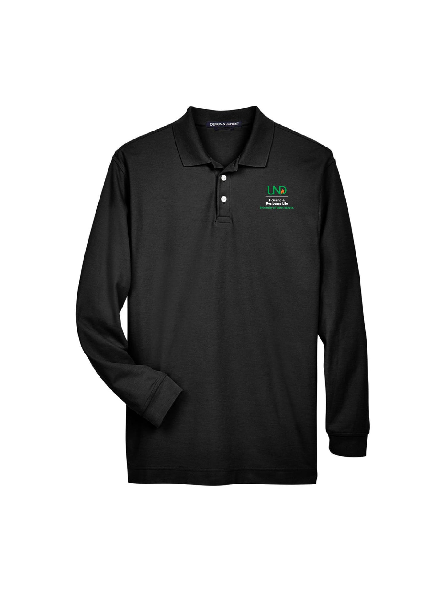 UND219. Devon & Jones Pima Piqué Long Sleeve Polo