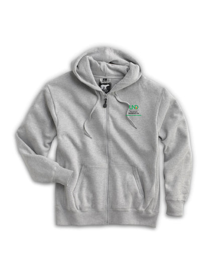 UND243. White Bear Heavyweight Full Zip Sweatshirt
