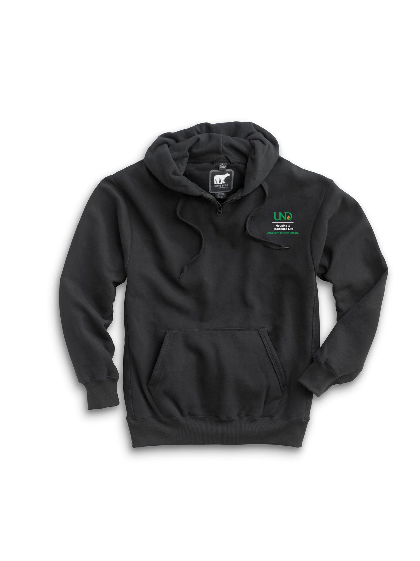 UND244. White Bear Heavyweight Hooded Sweatshirt